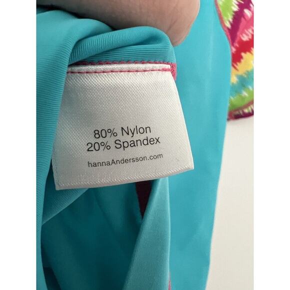 Hanna Andersson Swim Shirt  Girls Size 120 (6-7) Blue Short Sleeve Rash Guard - Picture 11 of 12
